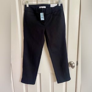 LOFT Rivera cropped pant in black Size-00Petite